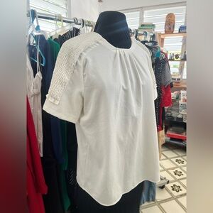 Zara Cream Textured Women's Blouse